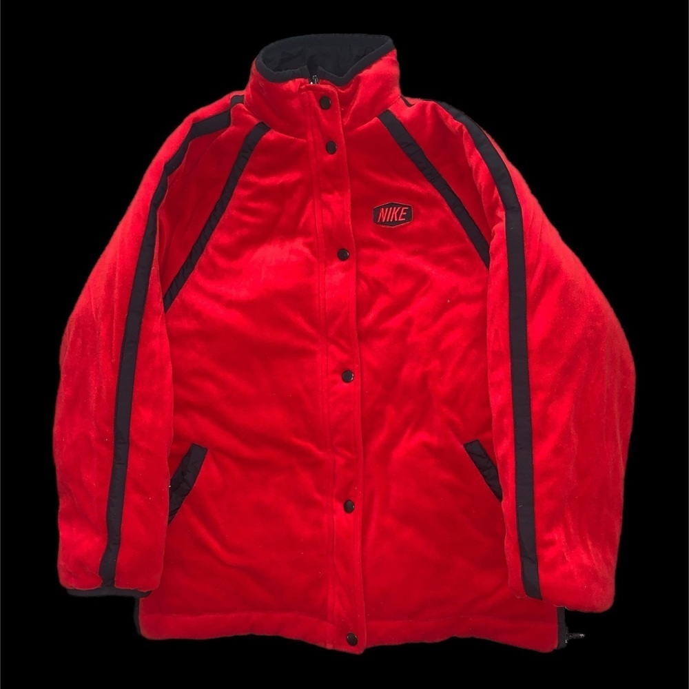 Nike Red and Black Puffer Jacket